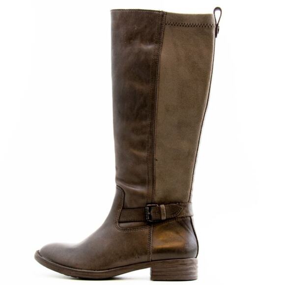 Bussola 'Trapani' Tall Leather Boots in Taupe Brown EU Size 41 - Picture 1 of 11